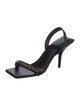 Givenchy Leather Chain-Link Accents Slingback Sandals