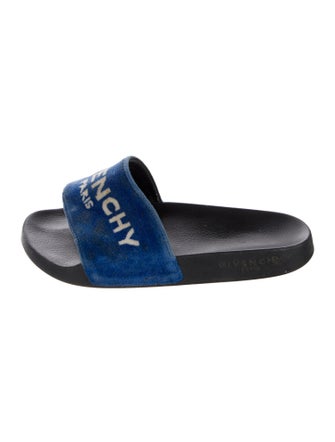 Givenchy Velvet Printed Slides