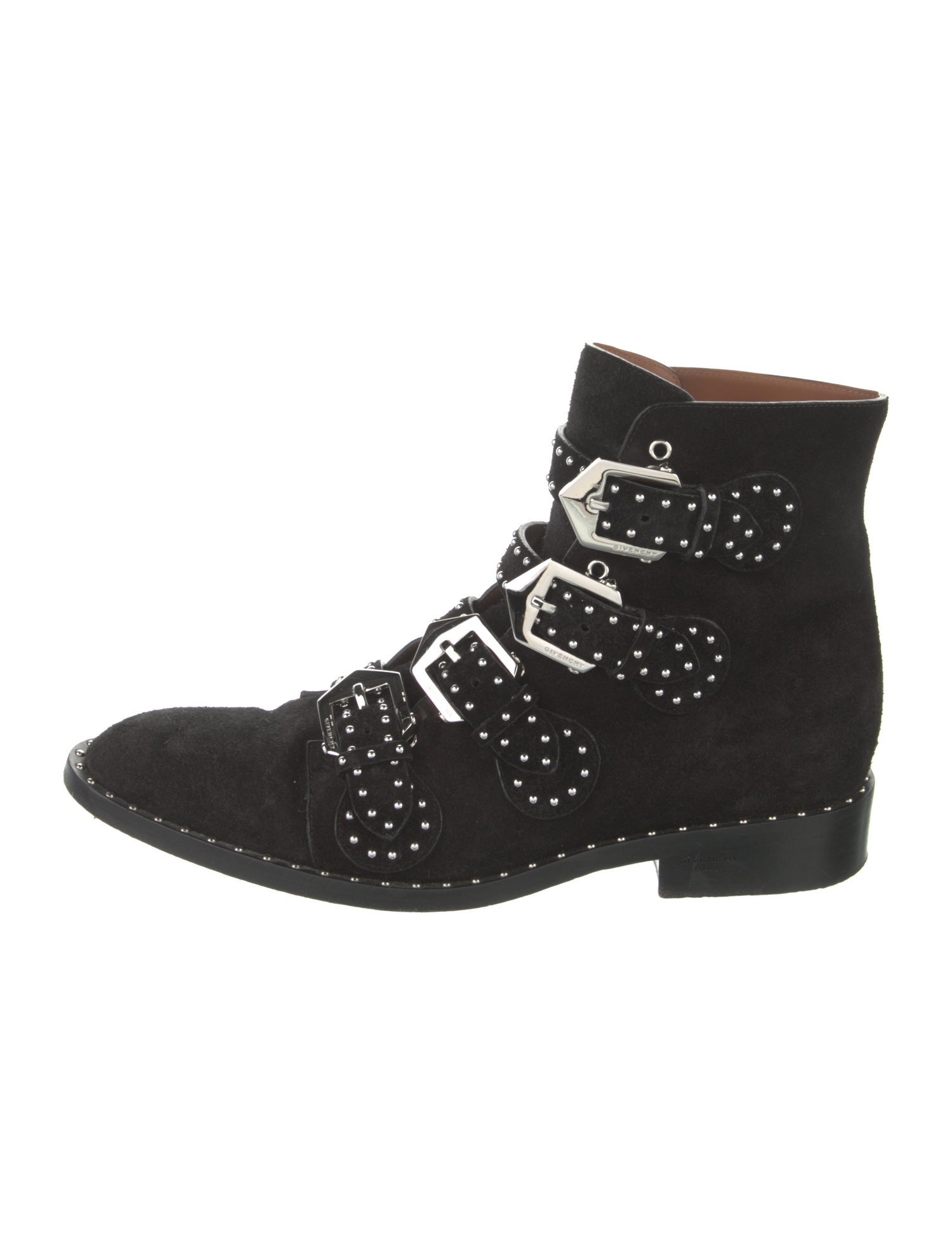 Givenchy Suede Studded Accents Combat Boots
