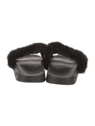 Givenchy Rubber Fur Trim Slides