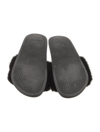 Givenchy Rubber Fur Trim Slides