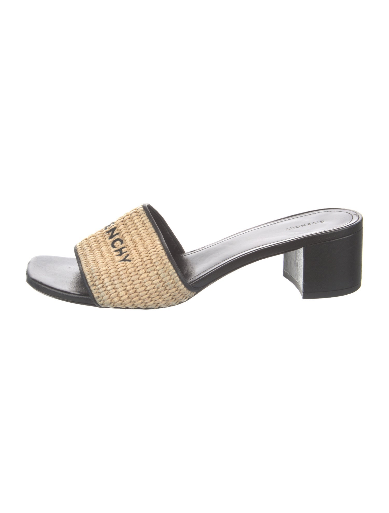 Givenchy Leather Graphic Print Slides