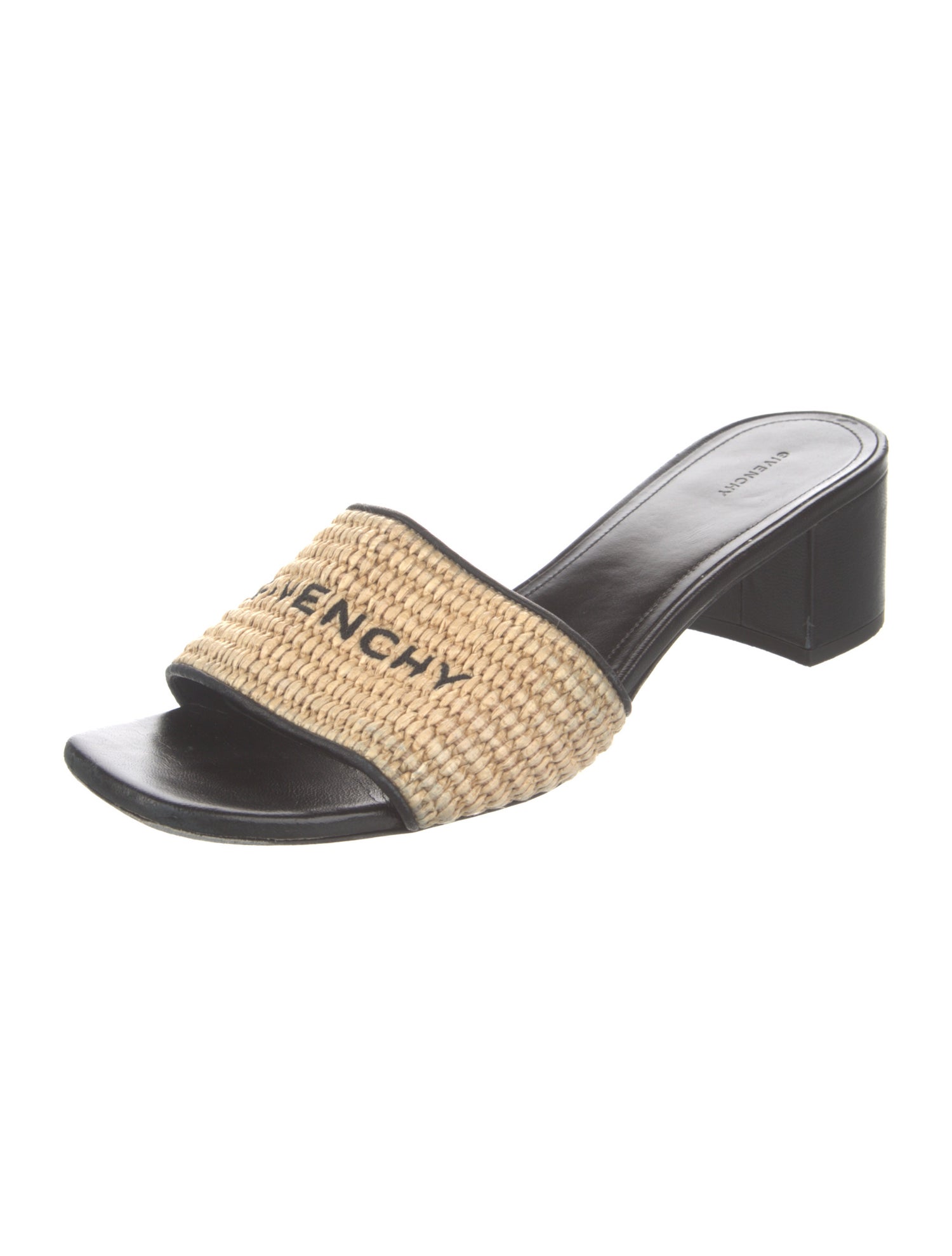 Givenchy Leather Graphic Print Slides