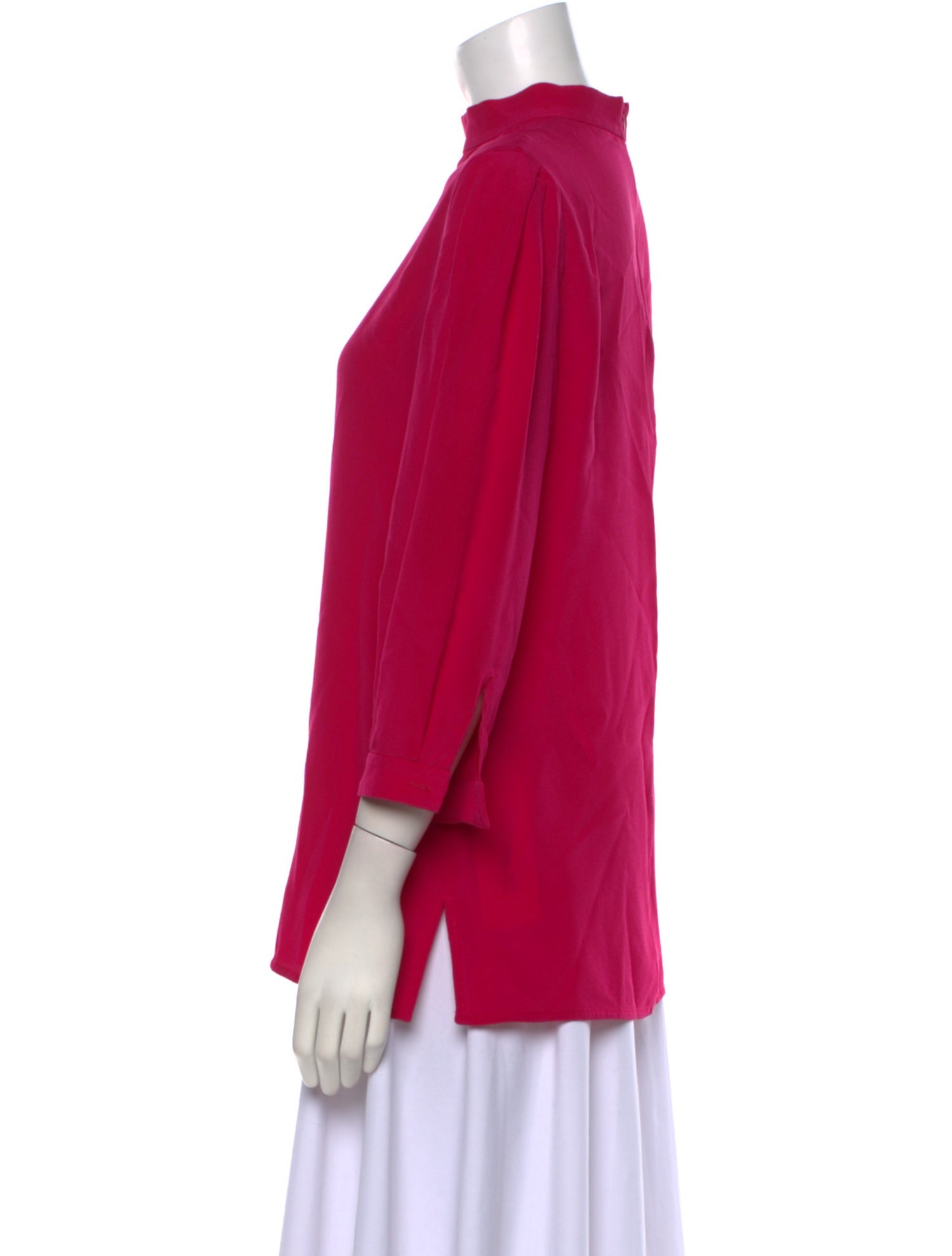 Givenchy Silk Mock Neck Blouse