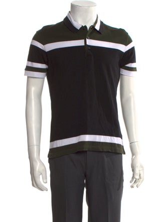 Givenchy Striped V-Neck Polo Shirt