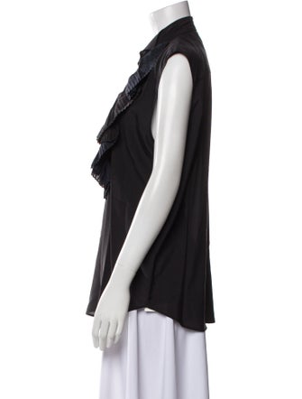 Givenchy Silk Sleeveless Button-Up Top