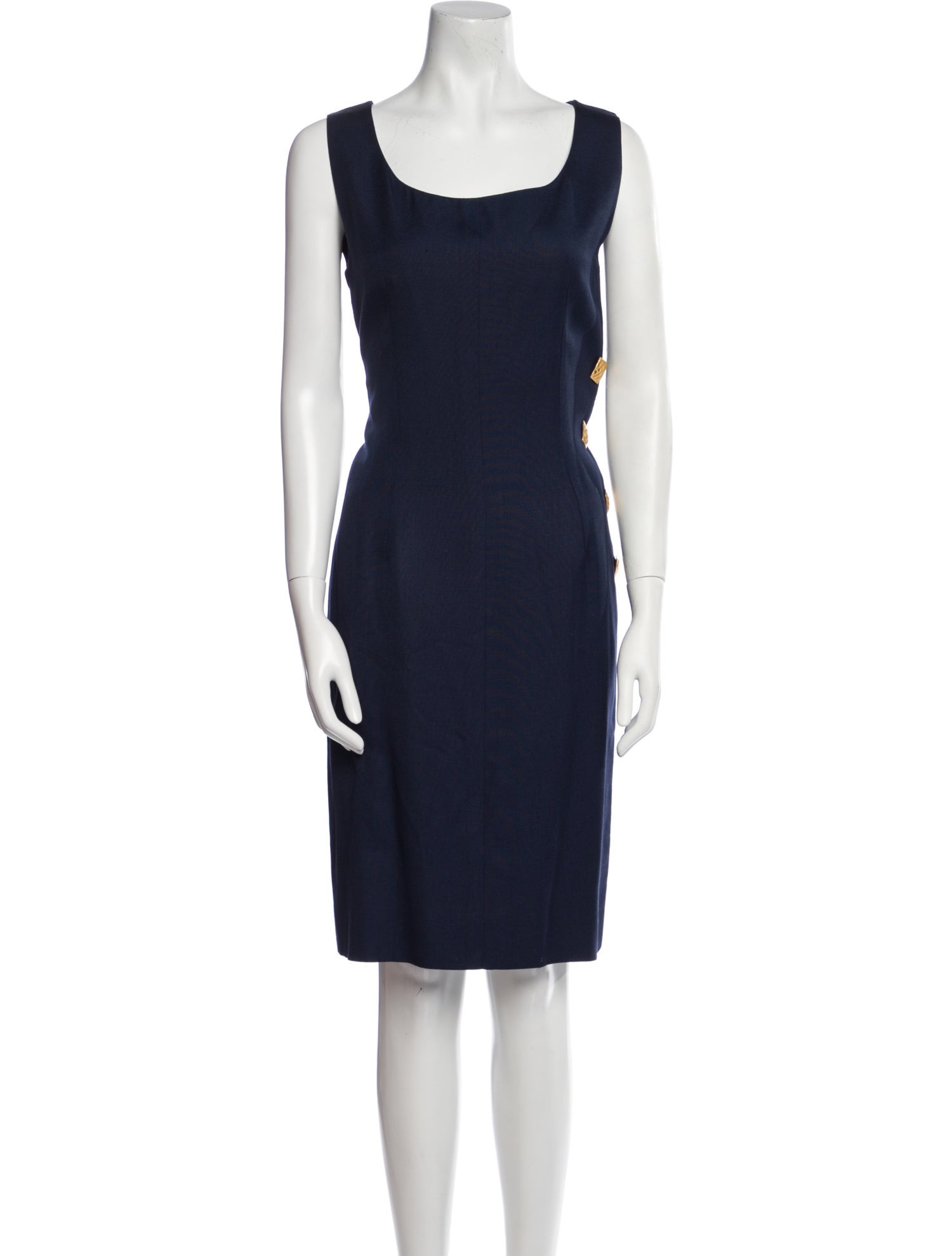 Givenchy Scoop Neck Knee-Length Dress