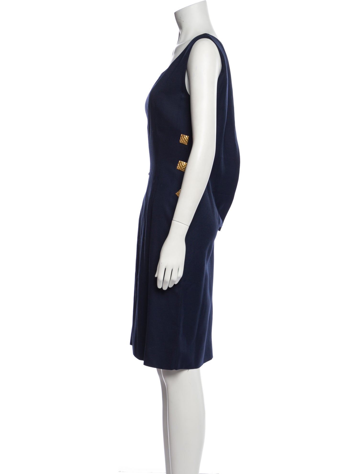 Givenchy Scoop Neck Knee-Length Dress