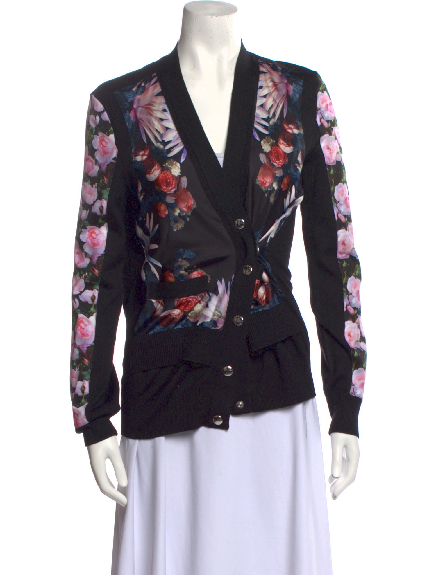 Givenchy Cashmere Floral Print Sweater