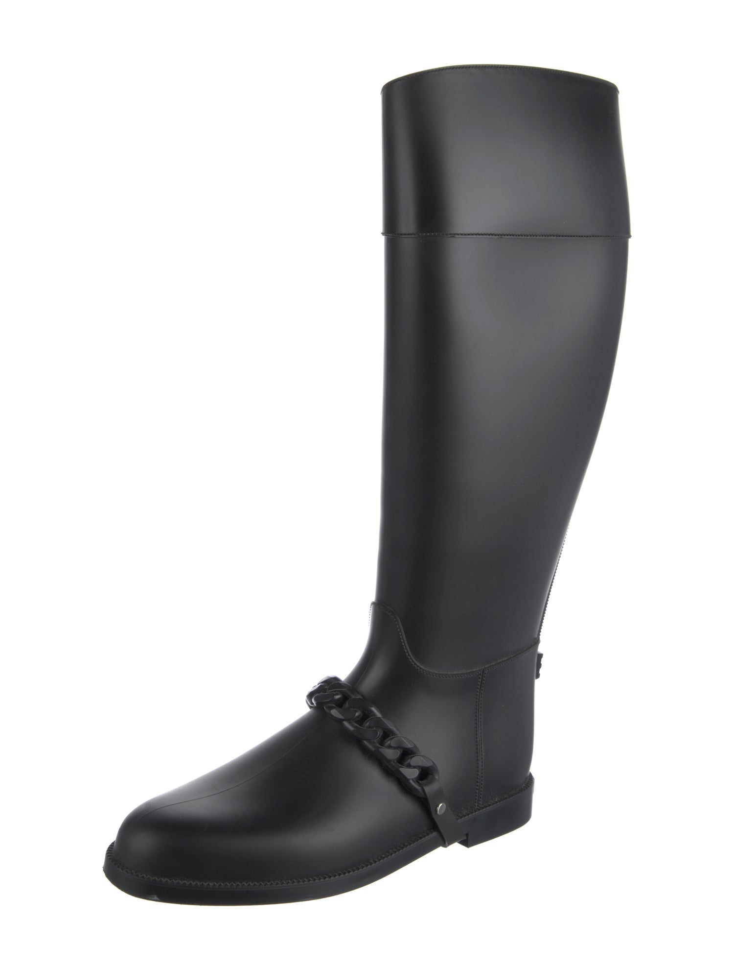 Givenchy Rubber Chain-Link Accents Rain Boots