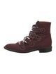 Givenchy Suede Studded Accents Combat Boots