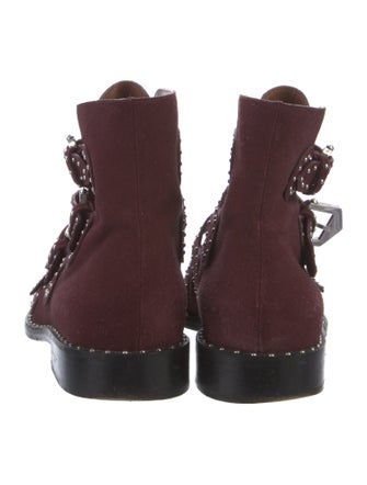 Givenchy Suede Studded Accents Combat Boots