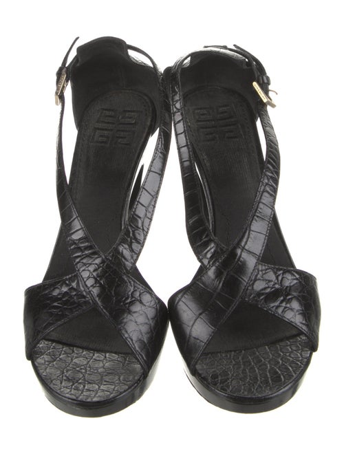 Givenchy Leather Printed Slingback Sandals