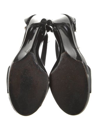 Givenchy Leather Printed Slingback Sandals