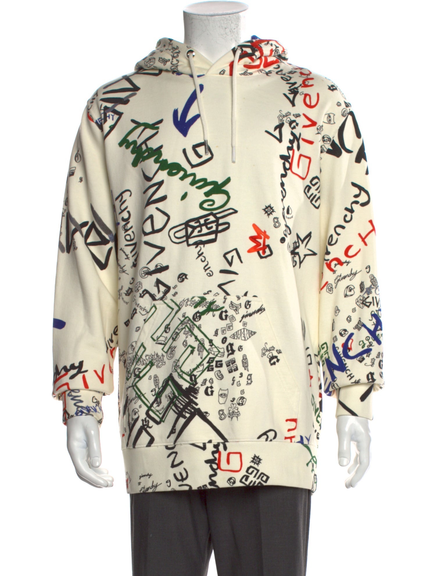 Givenchy Graphic Print Crew Neck Hoodie