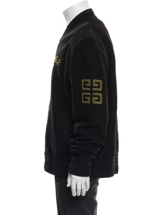Givenchy Wool Graphic Print Varsity Jacket
