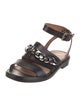 Givenchy Leather Chain-Link Accents Gladiator Sandals