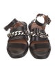 Givenchy Leather Chain-Link Accents Gladiator Sandals