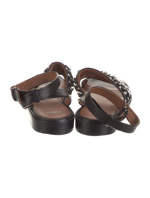 Givenchy Leather Chain-Link Accents Gladiator Sandals