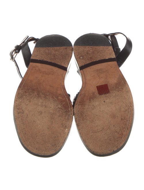 Givenchy Leather Chain-Link Accents Gladiator Sandals