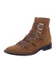 Givenchy Suede Studded Accents Combat Boots