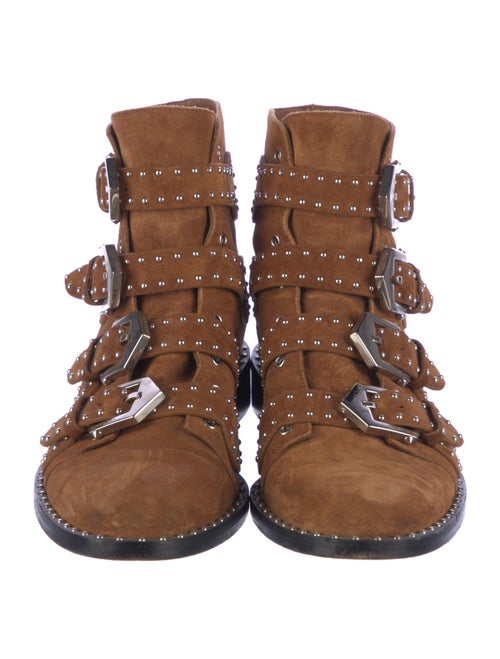 Givenchy Suede Studded Accents Combat Boots