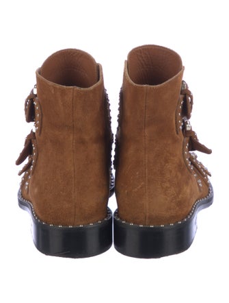 Givenchy Suede Studded Accents Combat Boots