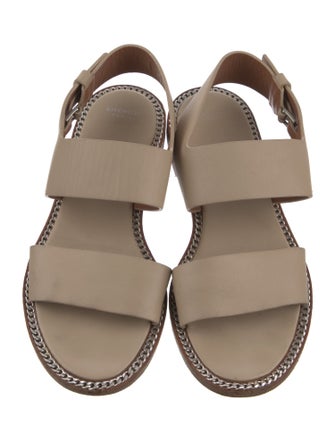 Givenchy Leather Chain-Link Accents Slides
