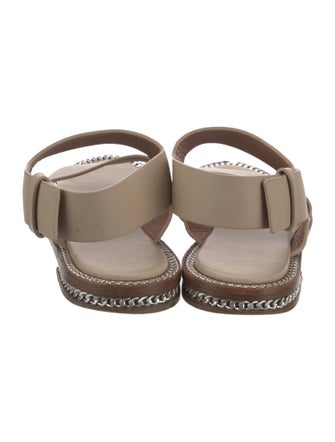 Givenchy Leather Chain-Link Accents Slides