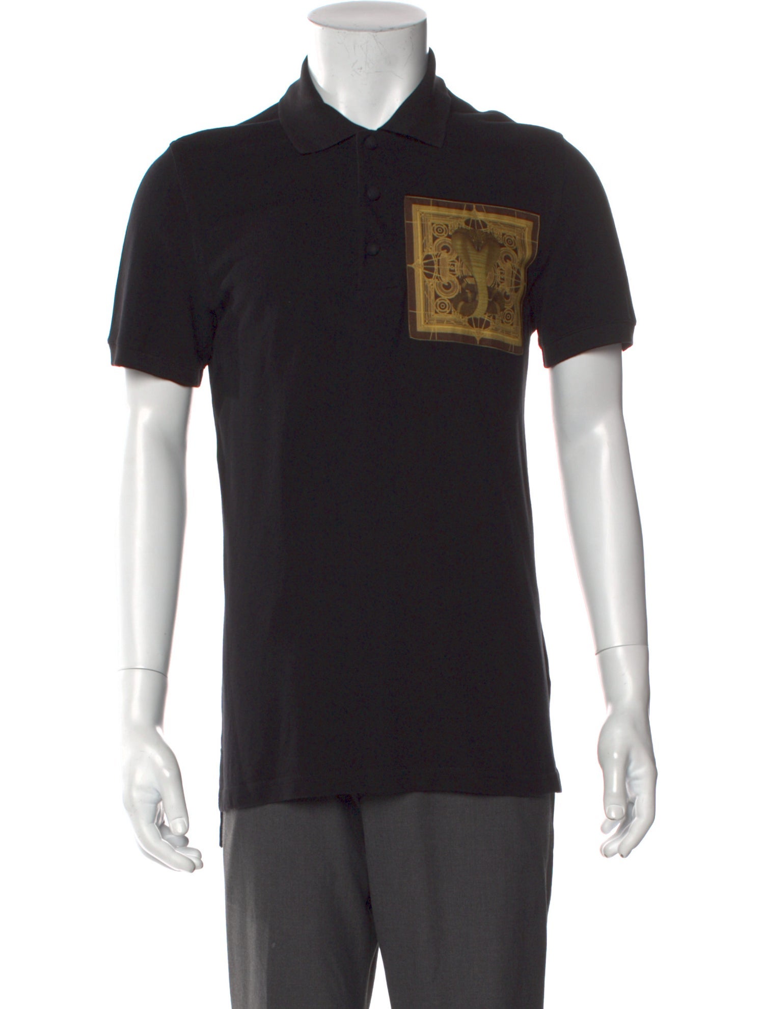 Givenchy Graphic Print V-Neck Polo Shirt