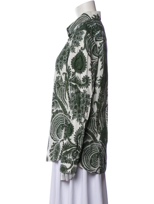 Givenchy Paisley Print Long Sleeve Button-Up Top