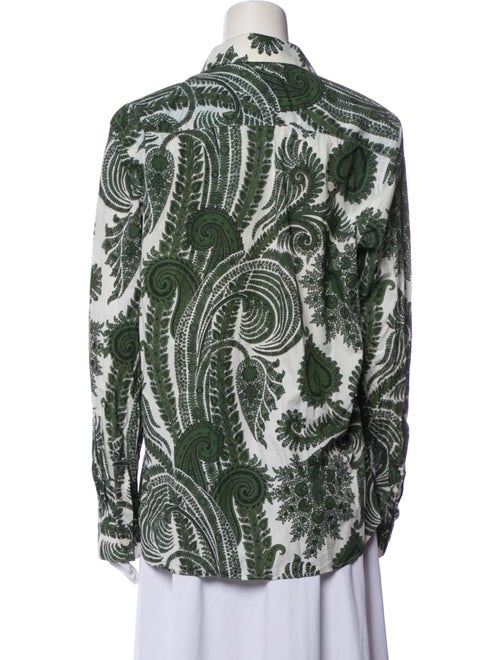 Givenchy Paisley Print Long Sleeve Button-Up Top