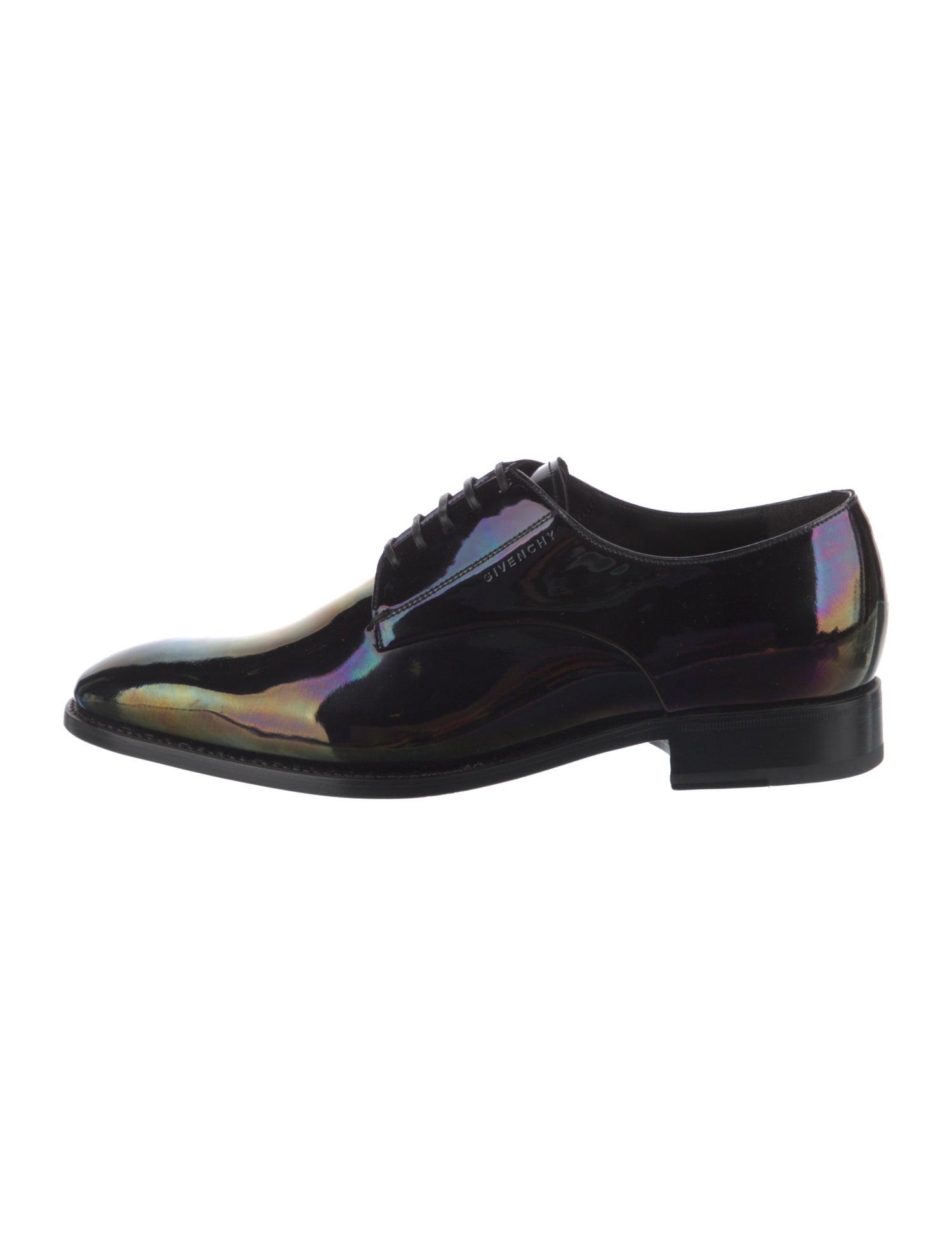 Givenchy Faux Pearl Accents Patent Leather Derby Shoes