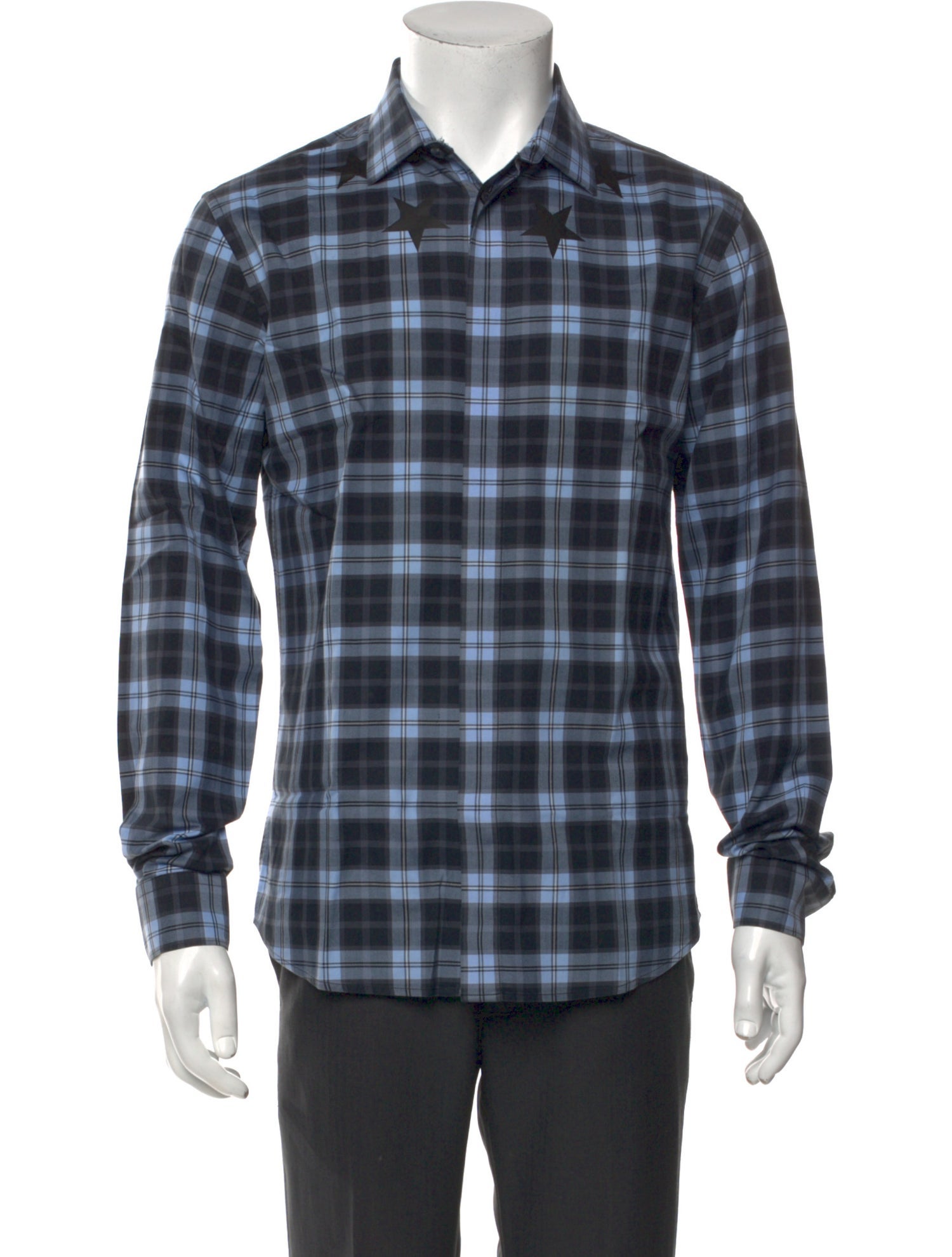 Givenchy Plaid Print Long Sleeve Shirt