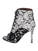 Givenchy Lace Lace Pattern Lace-Up Boots