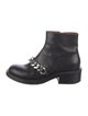 Givenchy Leather Chain-Link Accents Combat Boots