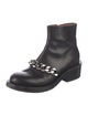 Givenchy Leather Chain-Link Accents Combat Boots