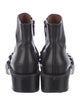Givenchy Leather Chain-Link Accents Combat Boots