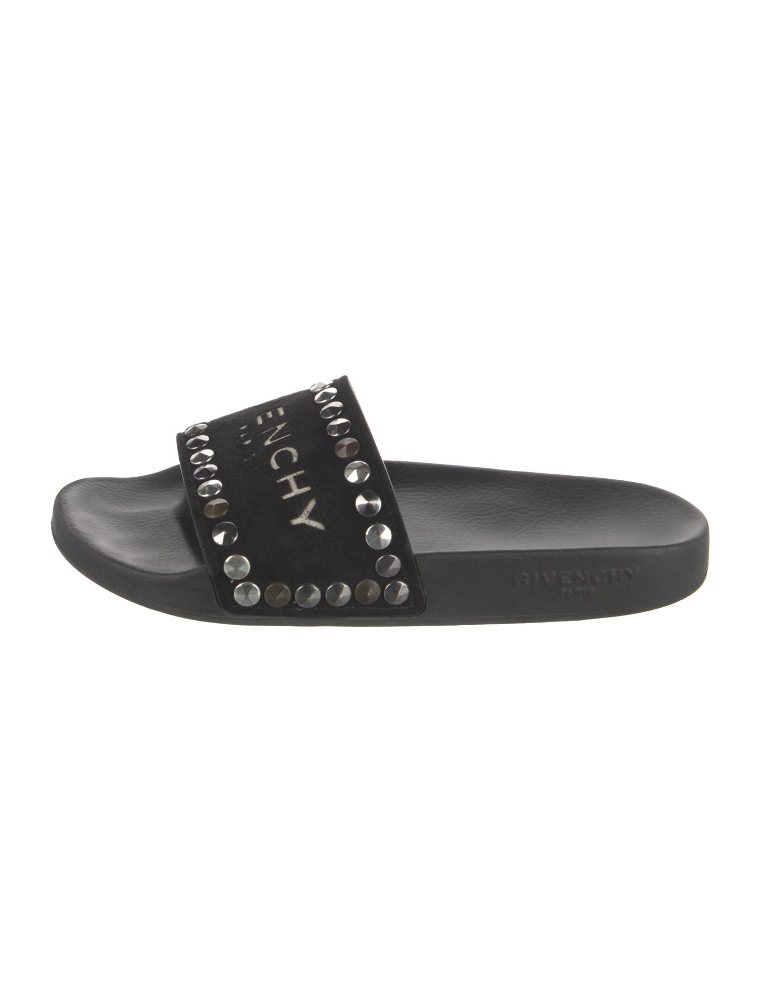 Givenchy Suede Studded Accents Slides