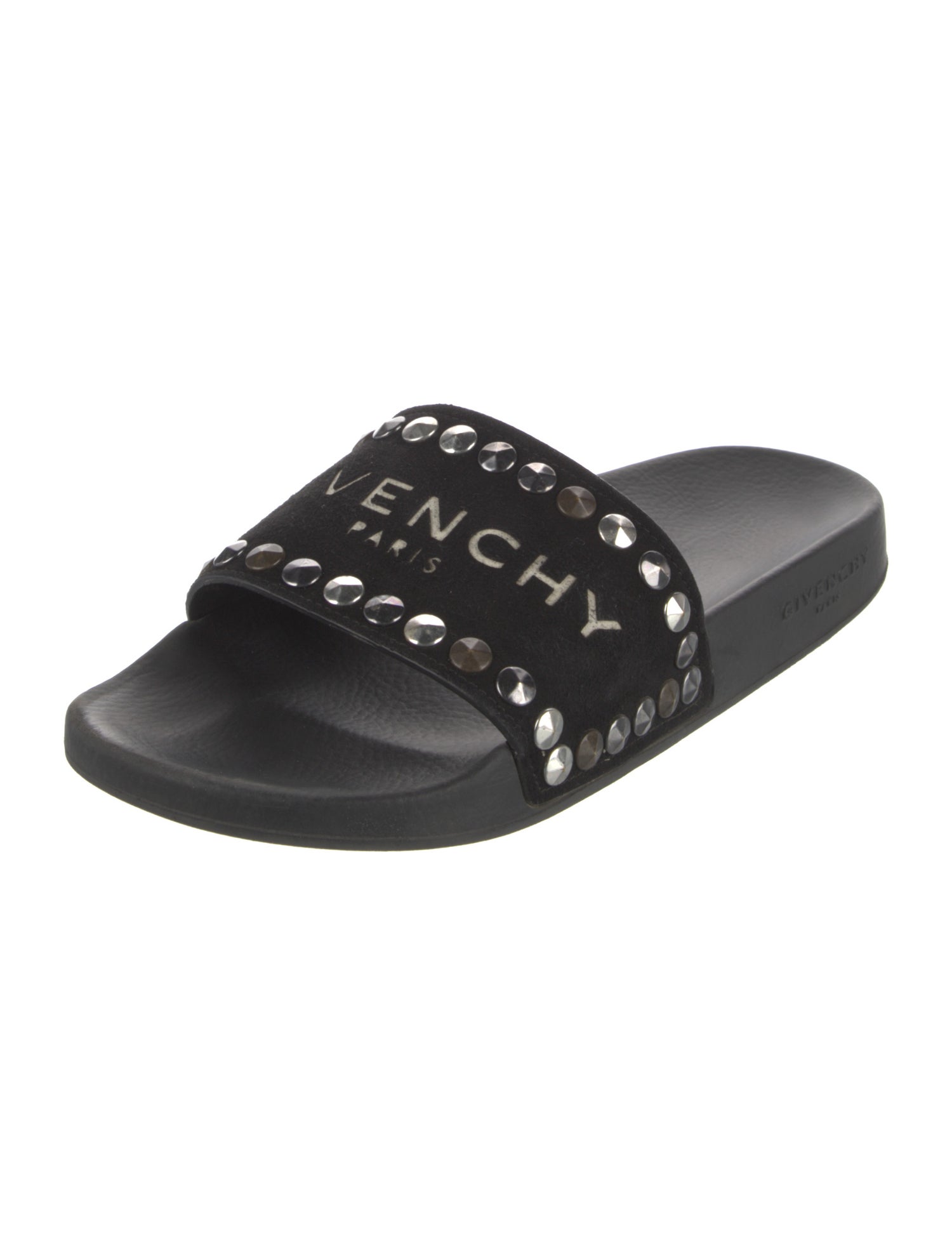 Givenchy Suede Studded Accents Slides