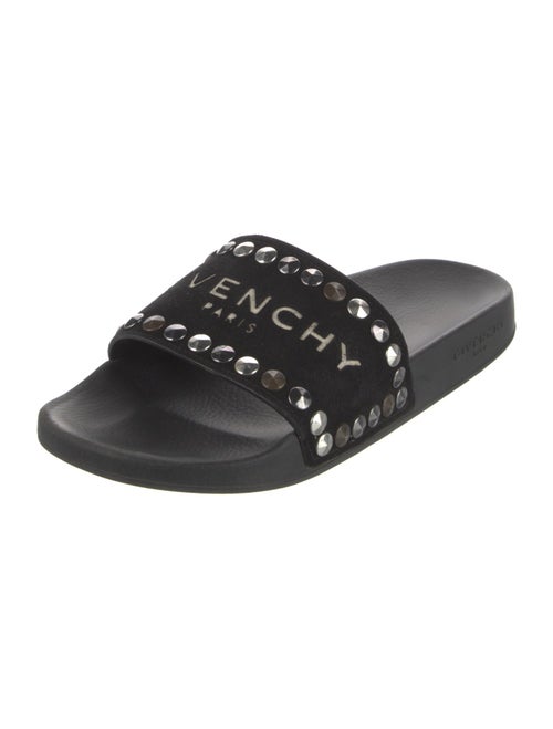Givenchy Suede Studded Accents Slides