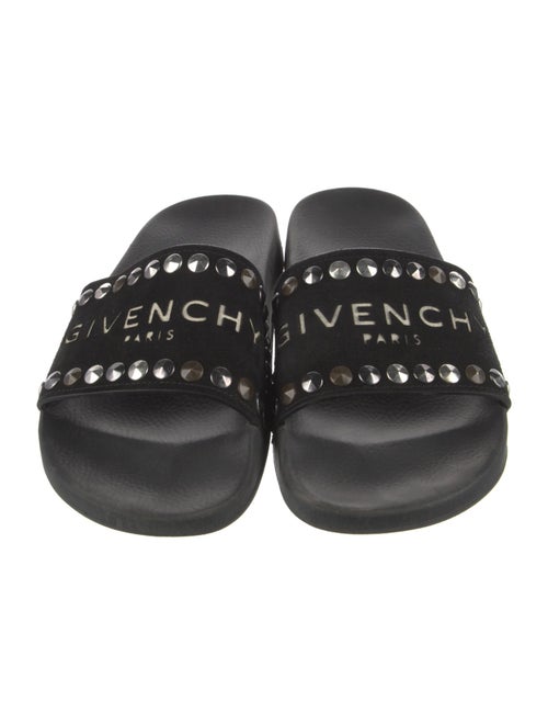 Givenchy Suede Studded Accents Slides
