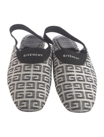 Givenchy Canvas Printed Slingback Flats