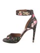 Givenchy Leather Floral Print Sandals