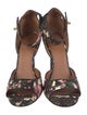 Givenchy Leather Floral Print Sandals