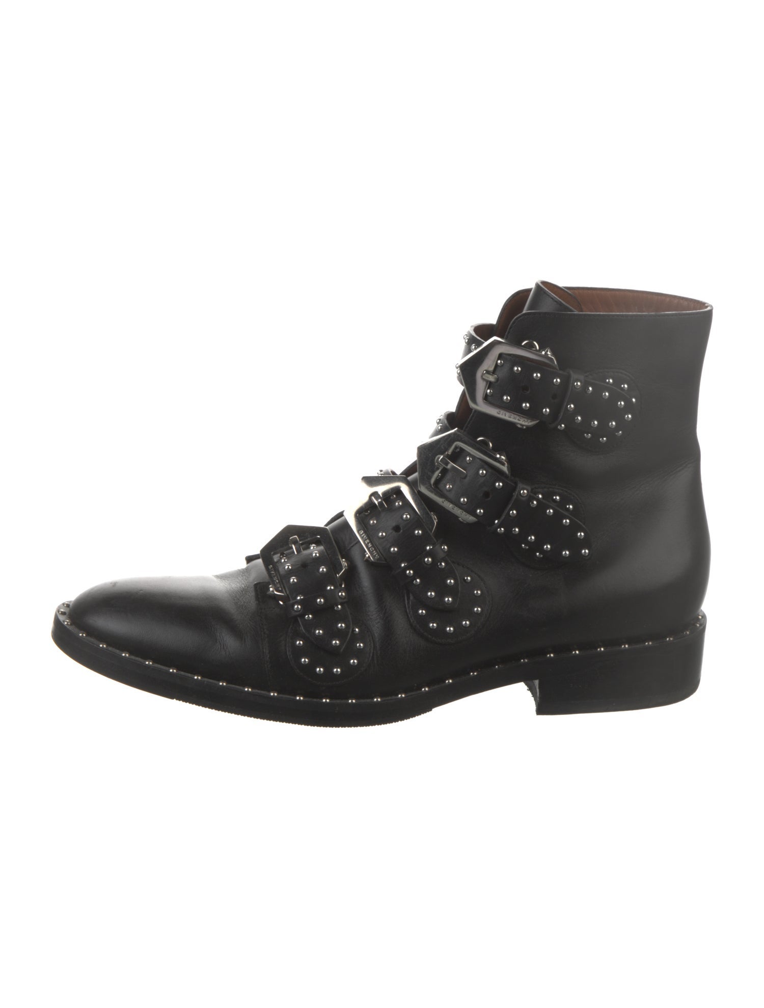 Givenchy Leather Studded Accents Combat Boots