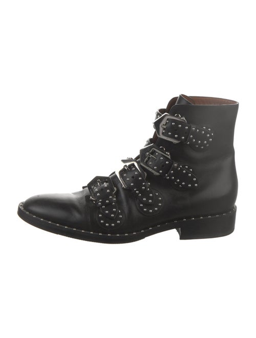 Givenchy Leather Studded Accents Combat Boots
