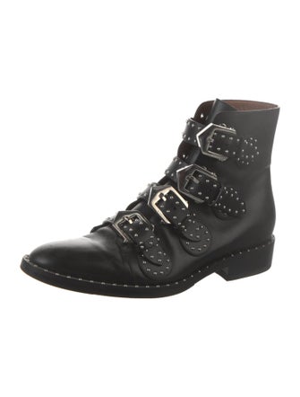 Givenchy Leather Studded Accents Combat Boots