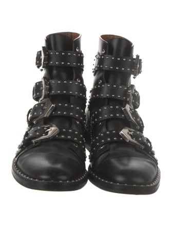 Givenchy Leather Studded Accents Combat Boots