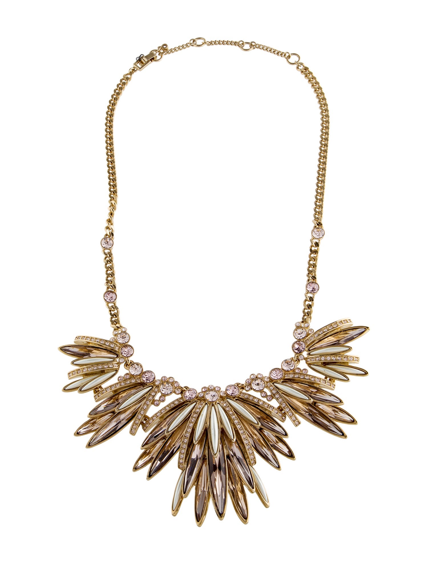 Givenchy Faux Pearl & Crystal Collar Necklace